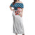 American Flag Fishing Off Shoulder Maxi Dress with Fishing Rods and Lures Watercolor Style Design - Wonder Print Shop