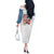 American Flag Fishing Off The Shoulder Long Sleeve Dress with Fishing Rods and Lures Watercolor Style Design - Wonder Print Shop