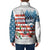 American Flag Fishing Padded Jacket with Fishing Rods and Lures Watercolor Style Design - Wonder Print Shop