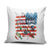 American Flag Fishing Pillow Cover with Fishing Rods and Lures Watercolor Style Design - Wonder Print Shop