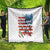 American Flag Fishing Quilt with Fishing Rods and Lures Watercolor Style Design - Wonder Print Shop