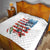 American Flag Fishing Quilt with Fishing Rods and Lures Watercolor Style Design - Wonder Print Shop