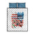 American Flag Fishing Quilt Bed Set with Fishing Rods and Lures Watercolor Style Design - Wonder Print Shop