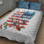 American Flag Fishing Quilt Bed Set with Fishing Rods and Lures Watercolor Style Design - Wonder Print Shop