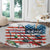 American Flag Fishing Round Carpet with Fishing Rods and Lures Watercolor Style Design - Wonder Print Shop