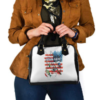 American Flag Fishing Shoulder Handbag with Fishing Rods and Lures Watercolor Style Design - Wonder Print Shop