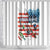 American Flag Fishing Shower Curtain with Fishing Rods and Lures Watercolor Style Design - Wonder Print Shop
