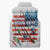 American Flag Fishing Sleeveless Puffer Jacket with Fishing Rods and Lures Watercolor Style Design - Wonder Print Shop