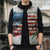 American Flag Fishing Sleeveless Puffer Jacket with Fishing Rods and Lures Watercolor Style Design - Wonder Print Shop
