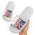 American Flag Fishing Slide Sandals with Fishing Rods and Lures Watercolor Style Design - Wonder Print Shop