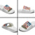 American Flag Fishing Slide Sandals with Fishing Rods and Lures Watercolor Style Design - Wonder Print Shop