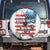 American Flag Fishing Spare Tire Cover with Fishing Rods and Lures Watercolor Style Design - Wonder Print Shop
