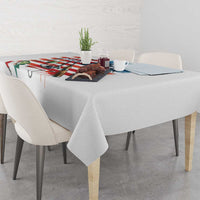 American Flag Fishing Tablecloth with Fishing Rods and Lures Watercolor Style Design - Wonder Print Shop