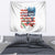 American Flag Fishing Tapestry with Fishing Rods and Lures Watercolor Style Design - Wonder Print Shop