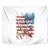 American Flag Fishing Tapestry with Fishing Rods and Lures Watercolor Style Design - Wonder Print Shop