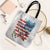 American Flag Fishing Tote Bag with Fishing Rods and Lures Watercolor Style Design - Wonder Print Shop
