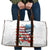 American Flag Fishing Travel Bag with Fishing Rods and Lures Watercolor Style Design - Wonder Print Shop