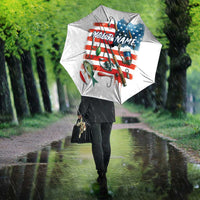 American Flag Fishing Umbrella with Fishing Rods and Lures Watercolor Style Design - Wonder Print Shop