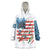 American Flag Fishing Wearable Blanket Hoodie with Fishing Rods and Lures Watercolor Style Design - Wonder Print Shop