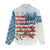 American Flag Fishing Women Casual Shirt with Fishing Rods and Lures Watercolor Style Design - Wonder Print Shop