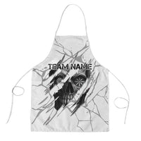 Dartboard Skull Darts Apron with Torn Stone Texture and Cracked Marble Design - Wonder Print Shop