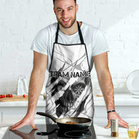 Dartboard Skull Darts Apron with Torn Stone Texture and Cracked Marble Design - Wonder Print Shop