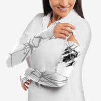 Dartboard Skull Darts Arm Sleeves with Torn Stone Texture and Cracked Marble Design - Wonder Print Shop