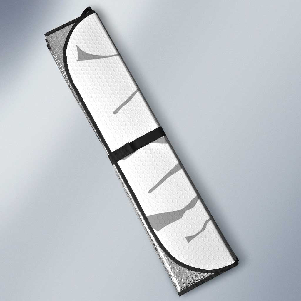 Dartboard Skull Darts Auto Sun Shade with Torn Stone Texture and Cracked Marble Design - Wonder Print Shop