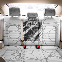 Dartboard Skull Darts Back Car Seat Cover with Torn Stone Texture and Cracked Marble Design - Wonder Print Shop