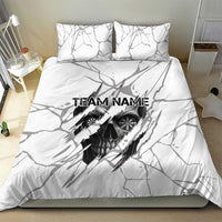 Dartboard Skull Darts Bedding Set with Torn Stone Texture and Cracked Marble Design - Wonder Print Shop
