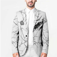 Dartboard Skull Darts Blazer with Torn Stone Texture and Cracked Marble Design - Wonder Print Shop