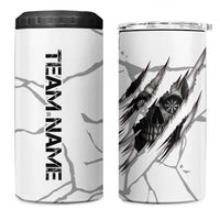Dartboard Skull Darts 4 in 1 Can Cooler Tumbler with Torn Stone Texture and Cracked Marble Design - Wonder Print Shop