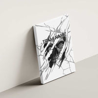 Dartboard Skull Darts Canvas Wall Art with Torn Stone Texture and Cracked Marble Design - Wonder Print Shop