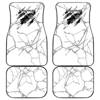 Dartboard Skull Darts Car Mats with Torn Stone Texture and Cracked Marble Design - Wonder Print Shop