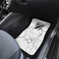 Dartboard Skull Darts Car Mats with Torn Stone Texture and Cracked Marble Design - Wonder Print Shop