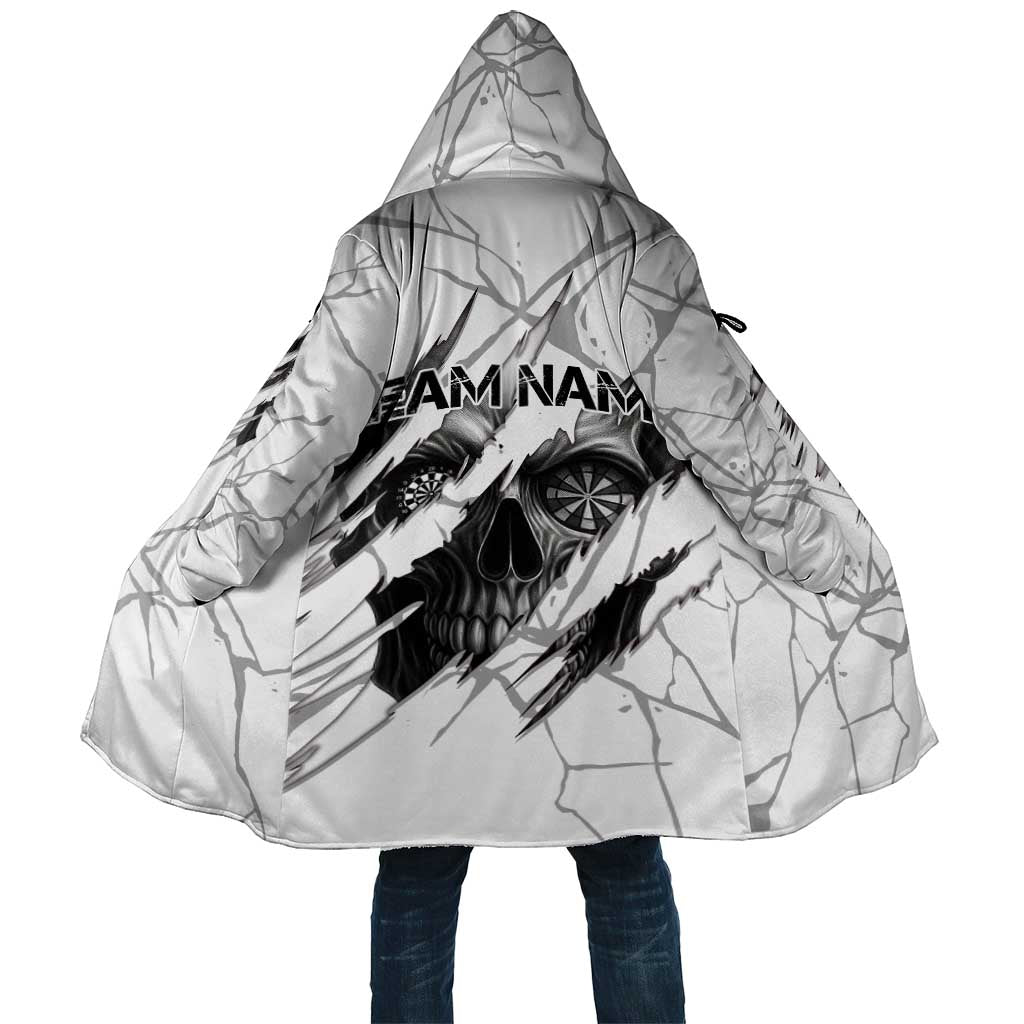 Dartboard Skull Darts Cloak with Torn Stone Texture and Cracked Marble Design - Wonder Print Shop