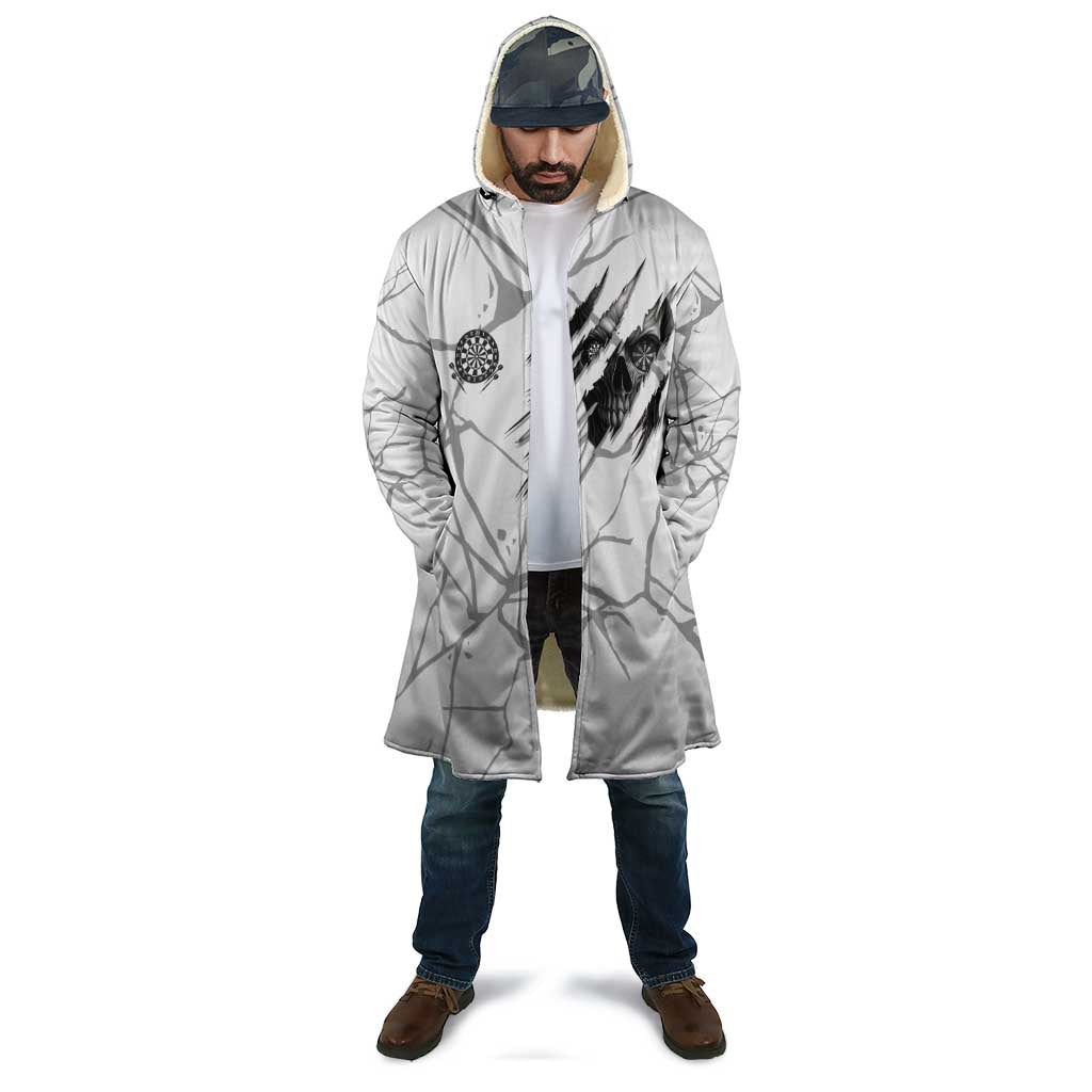 Dartboard Skull Darts Cloak with Torn Stone Texture and Cracked Marble Design - Wonder Print Shop