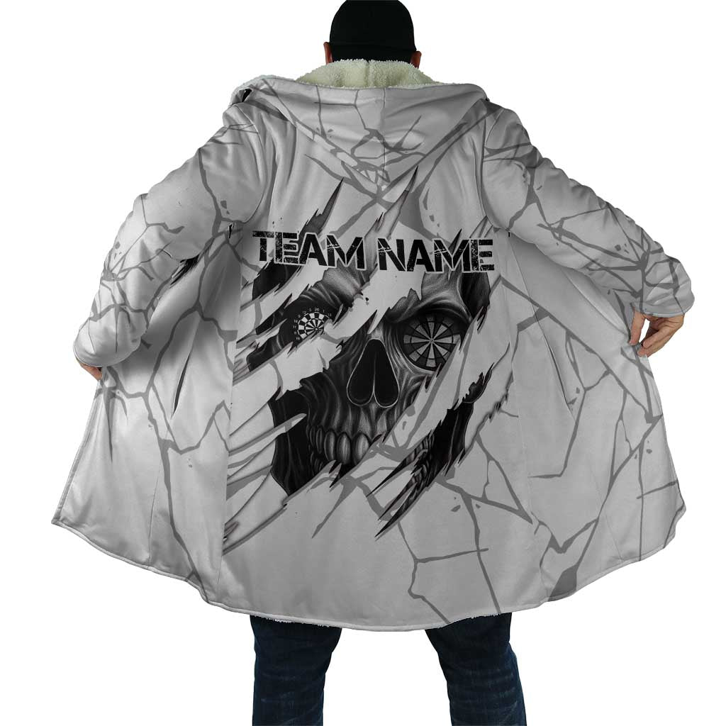 Dartboard Skull Darts Cloak with Torn Stone Texture and Cracked Marble Design - Wonder Print Shop
