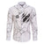 Dartboard Skull Darts Family Matching Off Shoulder Short Dress and Hawaiian Shirt with Torn Stone Texture and Cracked Marble Design - Wonder Print Shop