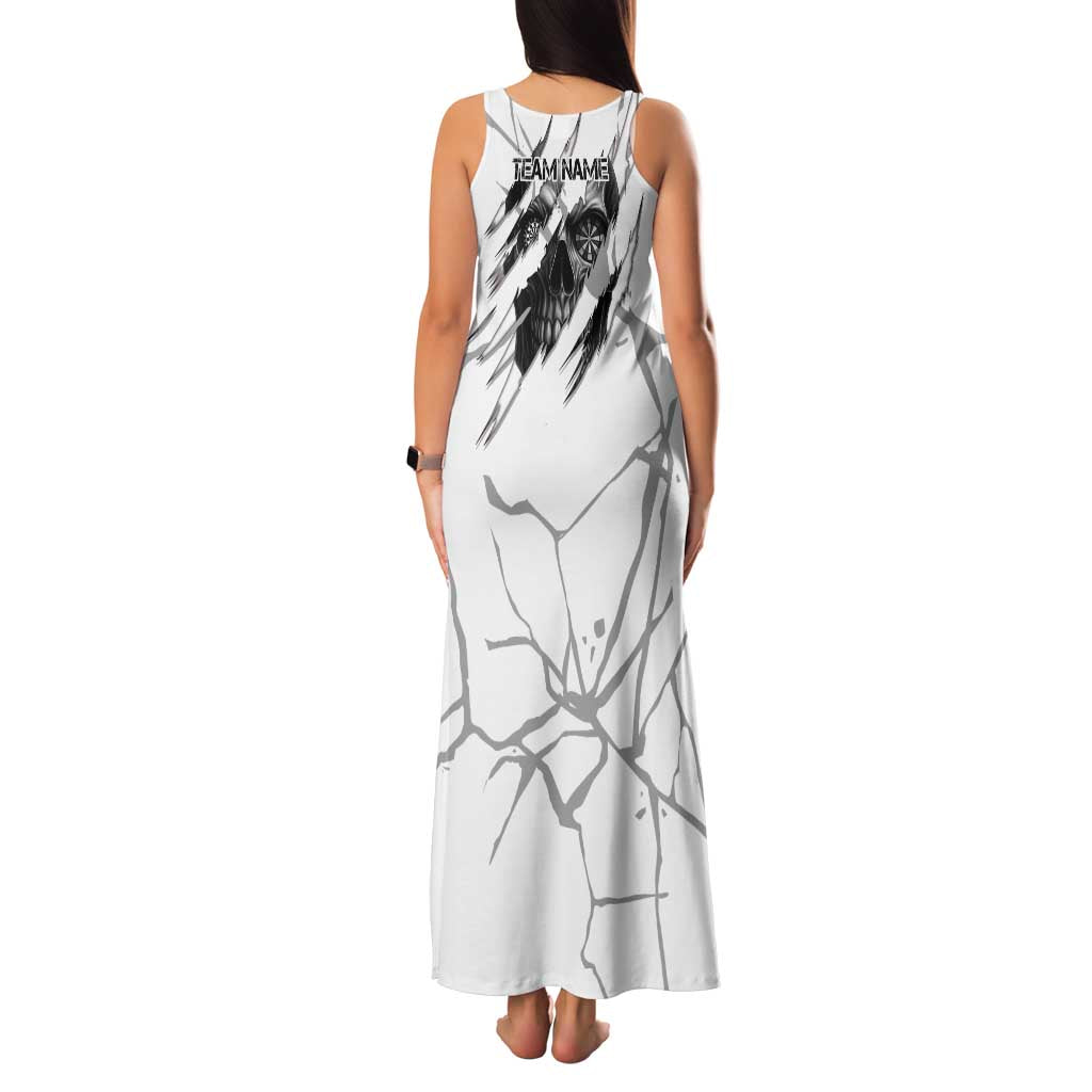 Dartboard Skull Darts Family Matching Tank Maxi Dress and Hawaiian Shirt with Torn Stone Texture and Cracked Marble Design - Wonder Print Shop