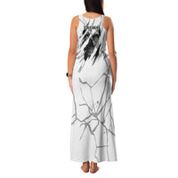Dartboard Skull Darts Family Matching Tank Maxi Dress and Hawaiian Shirt with Torn Stone Texture and Cracked Marble Design - Wonder Print Shop