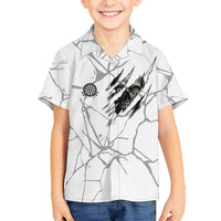 Dartboard Skull Darts Family Matching Tank Maxi Dress and Hawaiian Shirt with Torn Stone Texture and Cracked Marble Design - Wonder Print Shop