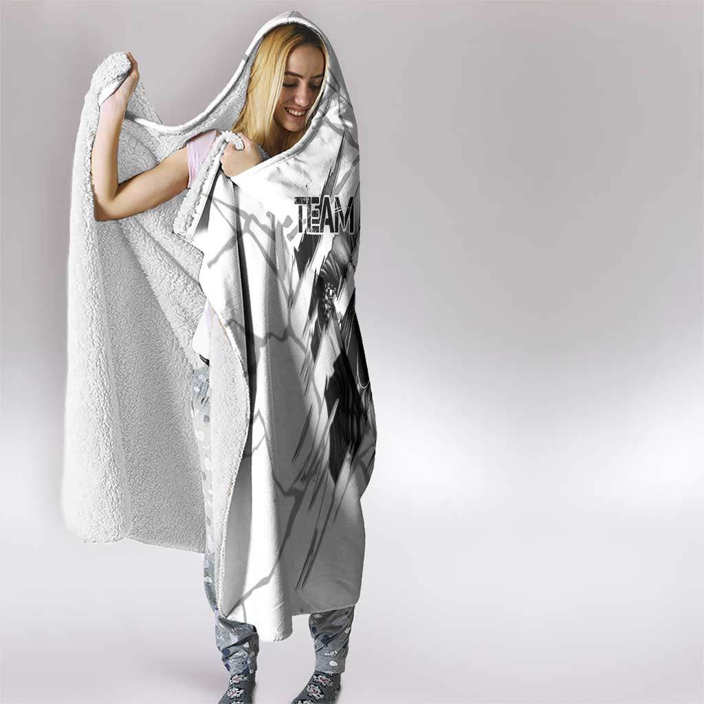 Dartboard Skull Darts Hooded Blanket with Torn Stone Texture and Cracked Marble Design - Wonder Print Shop