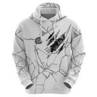 Dartboard Skull Darts Hoodie with Torn Stone Texture and Cracked Marble Design - Wonder Print Shop