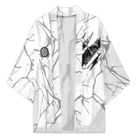 Dartboard Skull Darts Kimono with Torn Stone Texture and Cracked Marble Design - Wonder Print Shop
