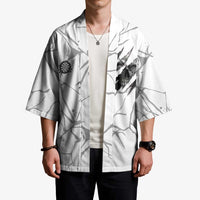 Dartboard Skull Darts Kimono with Torn Stone Texture and Cracked Marble Design - Wonder Print Shop