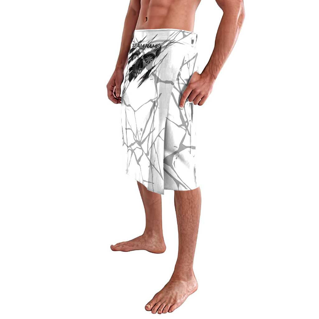 Dartboard Skull Darts Lavalava with Torn Stone Texture and Cracked Marble Design - Wonder Print Shop