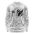 Dartboard Skull Darts Long Sleeve Shirt with Torn Stone Texture and Cracked Marble Design - Wonder Print Shop