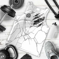 Dartboard Skull Darts Men Tank Top with Torn Stone Texture and Cracked Marble Design - Wonder Print Shop