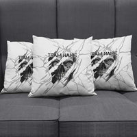 Dartboard Skull Darts Pillow Cover with Torn Stone Texture and Cracked Marble Design - Wonder Print Shop